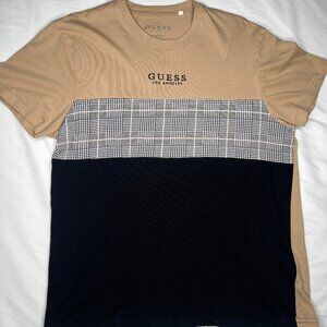 GUESS Los Angeles color block tee